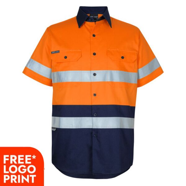 HI-VIS (D+N) Short Sleeve 150G Work Shirt Thumbnail