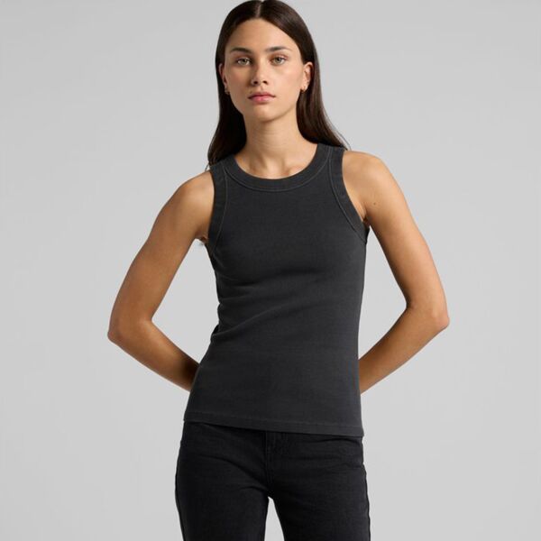 Womens Faded Organic Rib Tank Thumbnail