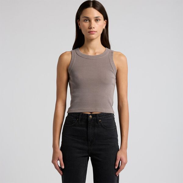 Womens Faded Organic Crop Tank Thumbnail