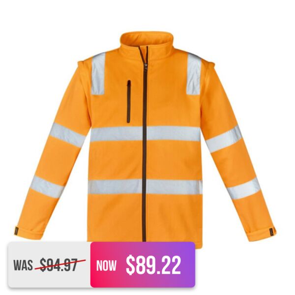 Unisex Hi Vis VIC Rail 2 In 1 Softshell Jacket Thumbnail