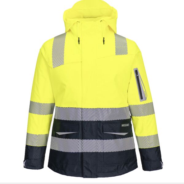 Huski Hi-Vis Womens Contrast Rain Jacket Thumbnail