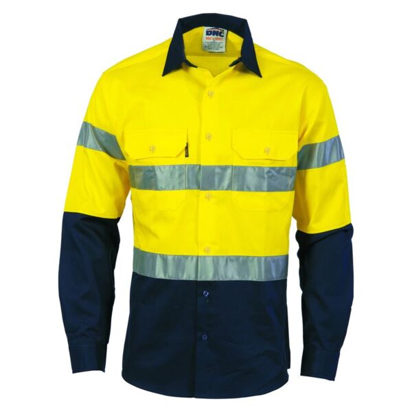 Mens 2 Tone Hi Vis Drill Shirt Thumbnail