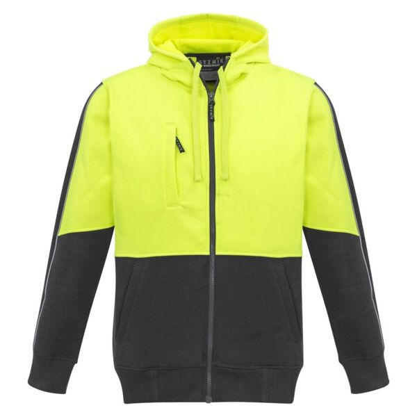 Unisex Hi Vis Full Zip Hoodie Thumbnail