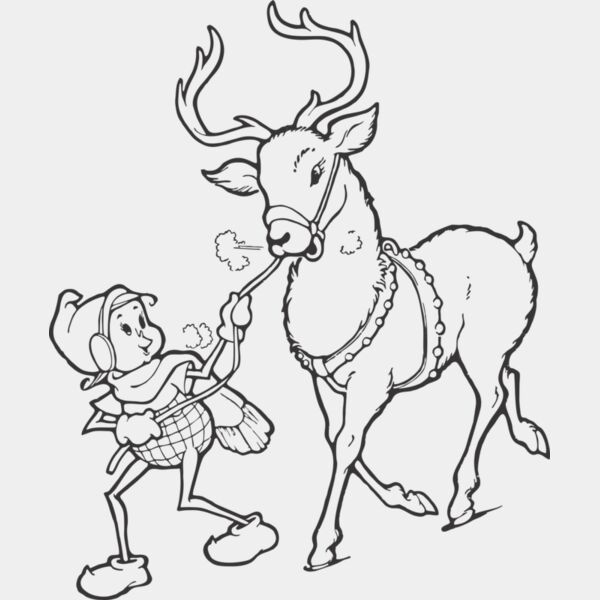 Elf and Reindeer 001 Thumbnail